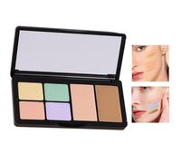 Crema Concealer Palette - 6 kit di correzione del colore 'ombra con pennello a doppia e condimento | Concorrente impermeabile per il rivestimento a punta per la copertura spot, sotto gli occhi, l'