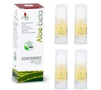 Crema Contorno Occhi BIO con Aloe Arborescens - ANTIRUGHE BORSE e OCCHIAIE - Vitamine E, Oli Vegetali e Acido Ialuronico - 15ml (Quantità 4 Unità)