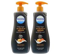 Crema Corpo ALL'OLIO DI ARGAN, Per Tutti i Tipi Di Pelle. Garantisce 48h Di Idratazione Intensa, Non Unge e Si Assorbe Rapidamente 500ml (2 Flaconi)