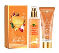 Crema Corpo,Crema Corpo Nutriente,crema corpo Profumata,Body Splash per donne, spray profumato a lunga durata,Set regalo di Natale-2 pezzi,Regalo di Fiori D'arancio per le Donne
