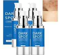 Crema correttiva di macchie marroni per viso e corpo - siero schiarente con niacinamide e acido ialuronico, svanisce le macchie solari, macchie di età (4 pezzi)
