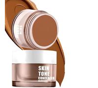 Crema correttore 15 g, copre lentiggini, macchie, occhiaie e brufoli, impermeabile, 6 colori a scelta, con 3 mini tamponi per pollice (05)