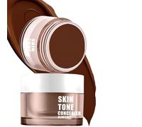 Crema correttore 15 g, copre lentiggini, macchie, occhiaie e brufoli, impermeabile, 6 colori a scelta, con 3 mini tamponi per pollice (06)