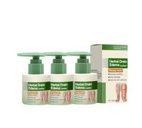 Crema da massaggio per gambe alle erbe per edema, 2025 Upgrade Crema naturale per il sollievo dal gonfiore delle gambe, non grassa, a rapido assorbimento, per tutti i tipi di pelle, 100 g (3Pcs)