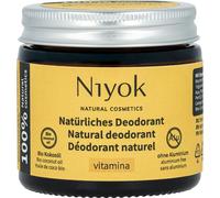 Niyok® Deodorante crema 2 in 1 "Vitamina" (40 ml) • Deodorante naturale senza alluminio • 24 ore di protezione contro odori e sudore • Crema deodorante per uomo e donna • Crema deodorante solida