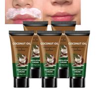 Crema Depilatoria Indolore al Cocco per Viso e Corpo, Depilatorio Delicato (5Pcs)