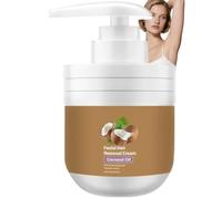 Crema depilatoria per il viso con olio di cocco per donne, rapida e indolore, per pelli sensibili su labbro superiore, mento e lanugine, idratante e lenitiva, formula vegetale naturale (1 pezzo)