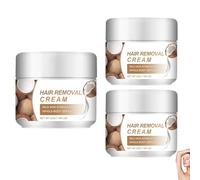 Crema Depilatoria Per Il Viso Femminile - Formula Dolce Con Olio Di Cocco, Non Irritante, Indolore E Non appiccicoso, Adatto Per Pelle Sensibile, Per Depilazione Del Corpo Intero (3 pezzi)