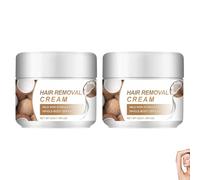 Crema Depilatoria Per Il Viso Femminile - Formula Dolce Con Olio Di Cocco, Non Irritante, Indolore E Non appiccicoso, Adatto Per Pelle Sensibile, Per Depilazione Del Corpo Intero (2 pezzi)