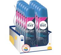 Crema Depilatoria Spray Donna per Pelli Sensibili - Corpo, Gambe, Ascelle, Bikini - 150 ml kit con Spugna Brandizzata SPESA & RISPARMIO Inclusa - Variazioni 4/8/12 Pezzi (12)