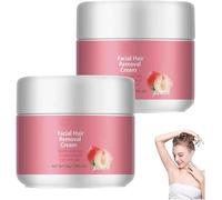 Crema depilatoria viso, dì addio a ombre e stoppie, pelle visibilmente liscia in soli 5 minuti, adatta a tutti i tipi di pelle (2 Pcs)