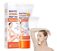 Crema depilazione alla vitamina C, 60 g, portatile, indolore, crema depilatoria delicata e idratante, per zona intima e bikini, depilazione delicata, indolore