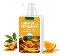 Crema detergente alla curcuma e vitamina C, 150 g / 5.29oz, detergente viso per la pulizia profonda con estratto di curcuma e vitamina C, pelle rinfrescante e liscia, lavaggio viso equilibrante per