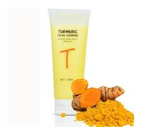 Crema detergente per curcuma, 120 ml, gel idratante per la pulizia del viso, con acido cojico e curcuma, formula delicata ricca di antiossidanti, esfoliante per tutti i tipi di pelle