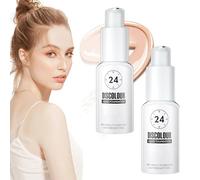 Crema di fondazione che cambia colore, cerchio professionale a nascita di facedark liquido per occhio di lunga durata Maggiore opaco, idratante correttore, abbigliamento lungo (2pcs)