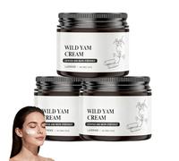 Crema di igname selvatico per l'equilibrio ormonale, crema di igname selvatico per le donne per tutti i tipi di pelle, lozione arricchita con estratto vegetale, burro nutriente per il viso (3PCS)