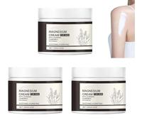 Crema di magnesio per la cura del corpo, crema di rilassamento muscolare rilassante, cre-ma per idratante per crampi per dormire e gambe, lozione penetrante profonda sport (3pcs)