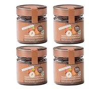 Dalia - Crema spalmabile | Senza aggiunta di zuccheri con ERITRITOLO - STEVIA | Senza Lattosio | Senza Glutine | Prodotto artigianale italiano | 4 pezzi da 200 g |Nocciole - Cacao con 66% di Nocciole