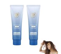 Crema di raddrizzamento dei peli di correzione proteica, seta e gloss Correzione della proteina Crema di capelli, Maschera per piatti di peli rapidamente nutritivi, lunga durata (2pcs)
