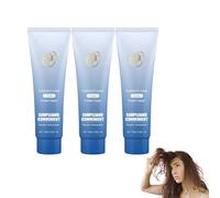 Crema di raddrizzamento dei peli di correzione proteica, seta e gloss Correzione della proteina Crema di capelli, Maschera per piatti di peli rapidamente nutritivi, lunga durata (3pcs)