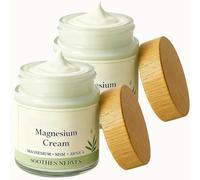 Crema di sollievo al magnesio, crema di sollievo per i nervi, con formula di rilascio minerale MSM e arnica, ad assorbimento rapido, non grassa per articolazioni e muscoli del ginocchio,2pcs