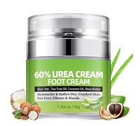 Crema di urea al 60% con acido salicilico al 2%, crema idratante per piedi e mani Maximum Strength per pelle secca e screpolata, rimuove i calli non profumati, esfoliante per pelle morta (1 pezzi)