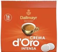 Crema d'Oro Intensa - 16 cialde - Compatibili con Macchina, Delizioso Caffè con Intensa Crema Dorata per un Momento di Puro Piacere - Compatibile con Dallmayr - 112g