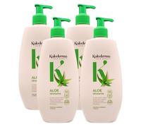 Crema Fluida Gelée Corpo ALOE IDRATANTE, Idrata La Pelle Rendendola Vellutata e Donandole Una Piacevole Sensazione Di Freschezza. Per Pelle Normale o Secca 400ml (4 Flaconi)