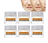 Crema gel viso vitamina C, idratante e rassodante per il viso, crema per la cura antirughe, delicata applicazione quotidiana per tutti (6 pezzi)