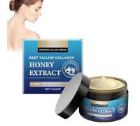 Crema Idratante Al Grasso Di Manzo per Viso E Corpo - 114g - Lozione Naturale per Pelli Sensibili - Idratante Rapido Assorbimento - Crema Nutriente Con Honey
