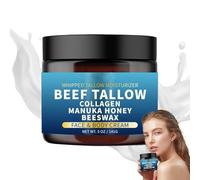 Crema idratante al sego 7 in 1, balsamo per labbra al sego nutrito con erba e miele di Manuka, cera d'api al miele e collagene di sego per viso e corpo, adatta a tutti i tipi di pelle