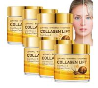 Crema idratante con mucina di lumaca e retinolo per il viso, crema antietà e antirughe al collagene e acido ialuronico, siero idratante e rigenerante intensivo per la pelle (6 pezzi)