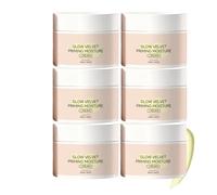 Crema idratante e base per il trucco Glows Velvet, per un'applicazione di trucco liscia e uniforme. Riduce al minimo i pori e offre una tenuta di lunga durata. Idrata e fissa il trucco (6PCS)