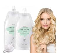 Crema idratante e lisciante alla cheratina, crema riparatrice per capelli danneggiati, maschera per capelli idratantes profonda, balsamo idratante e brillante a lunga durata per capelli (2pcs)