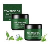 Crema idratante lenitiva per i piedi all'aloe vera e tea tree, balsamo nutriente riparatore anti-screpolature, ripara rapidamente la pelle secca e ruvida, formula naturale, per piedi (2pcs)