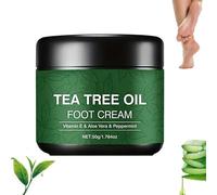 Crema idratante lenitiva per i piedi all'aloe vera e tea tree, Balsamo riparatore nutriente anti-screpolature, Crema idratante e levigante per talloni screpolati e pelle secca (1pcs)