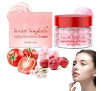 Crema idratante per il viso a base di capsule di pomodoro, capsule a doppia texture e acido ialuronico, rassodamento della pelle per una pelle giovane, adatta a diversi tipi di pelle (1pcs)