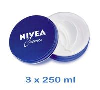CREMA IDRATANTE UNIVERSALE VISO E CORPO NIVEA CREME VASETTO 3x250 ML