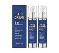 Crema idratante viso 6 in 1 per uomini: crema antietà, trattamento delle borse lacrimali, lozione dopobarba, idratante naturale, crema rassodante biologica per viso e collo (2)
