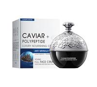 Crema Idratante Viso Al Caviale E Peptidi | Crema Anti-Età Rassodante E Rigenerante per Pelli Secche | Effetto Lift E Riduzione Delle Rughe per Un Aspetto Più Giovanile | 30g