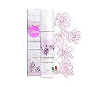 Crema Idratante Viso Donna all'Acido Ialuronico [Ultra-Concentrato] H-SENSITIVE 100ml - Crema Viso Pelle Secca - Ideale come Base Trucco Viso AMADERM