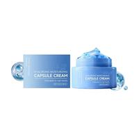 Crema in capsule all'acido ialuronico, crema idratante all'acido ialuronico, formula 2 in 1 in capsule di gel, rinforza la barriera cutanea, contiene pantenolo, lenisce e idrata la pelle secca, 55 g