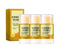 Crema in stick viso e collo con curcuma e vitamina C - Balsamo idratante antietà rassodante per rassodare, lifter e levigare le rughe - Idratante naturale per pelli secche e rilassate (3)