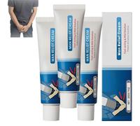 Crema lenitiva per uomo,crema corpo intima,soluzione lenitiva e nutriente per la cura della pelle,idratazione profonda e sollievo dalla secchezza per la routine di cura della pelle maschile (3 Pezzo)