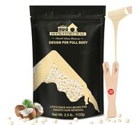 Crema Lifestance 1133g, perle di cera, formula per la depilazione a grana grossa, perle di cera dura per bikini brasiliano, gambe, ascelle e parti intime, con 10 applicatori