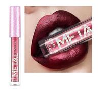 Crema Lip Gloss, 12 colori metallico liquido rossetto labbra lucido antiaderente tazza labbra smalto trucco perla bellezza trucco (ILI MAUVE)