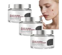 Crema lisciante al riso bianco e nero, trattamento idratante rigenerante a doppia azione per pelli ruvide e irregolari, crema ammorbidente quotidiano alla cheratina per una pelle idratata (3 pezzi)