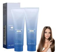 Crema lisciante per capelli 2025, balsamo in crema, districante lisciante per unghie, crema lisciante proteica per capelli, maschera alla cheratina per capelli, seta e lucentezza (2 pezzi)