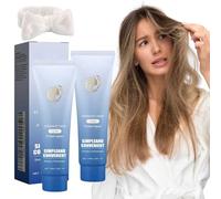Crema lisciante per capelli con correzione proteica, creme liscianti per capelli - Crema lisciante nutriente e rapida, setosità e lucentezza, lisciante e curativa 2 in 1 (2PCS)