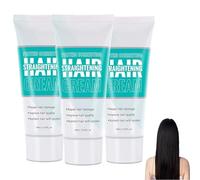 Crema lisciante per capelli, crema lisciante per capelli con correzione proteica, lucentezza e seta, crema lisciante per capelli al collagene, nutriente e lisciante rapido (3pcs)